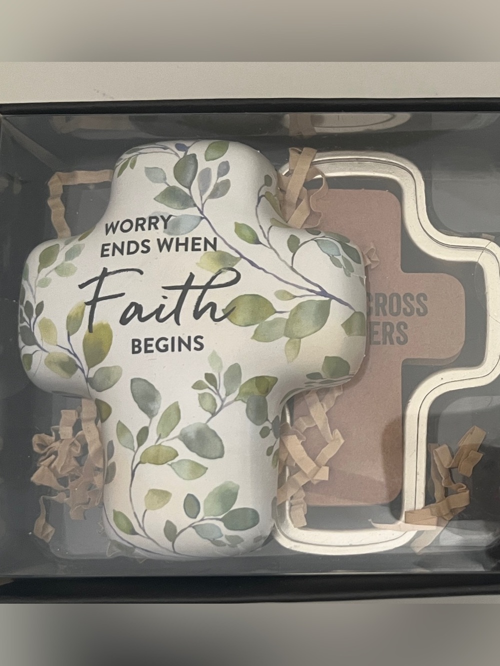 Demdaco White Cross Treasure Box